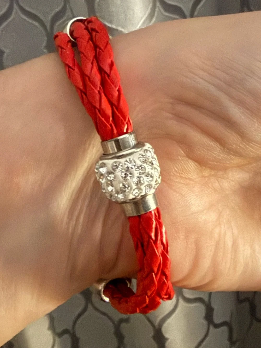 Red Crystal Accent Bracelet
